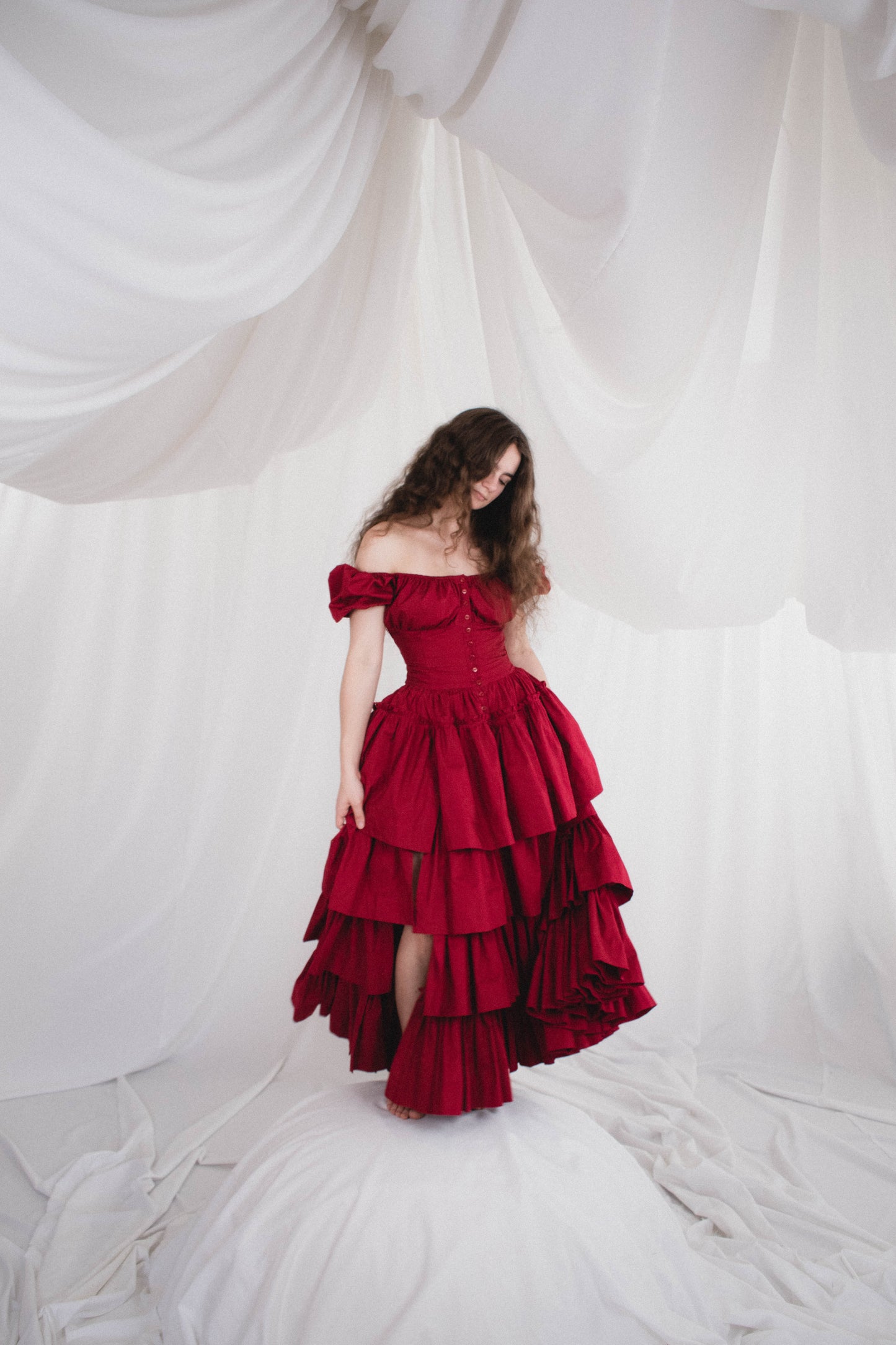 Drama detachable skirt 2 in 1 dress