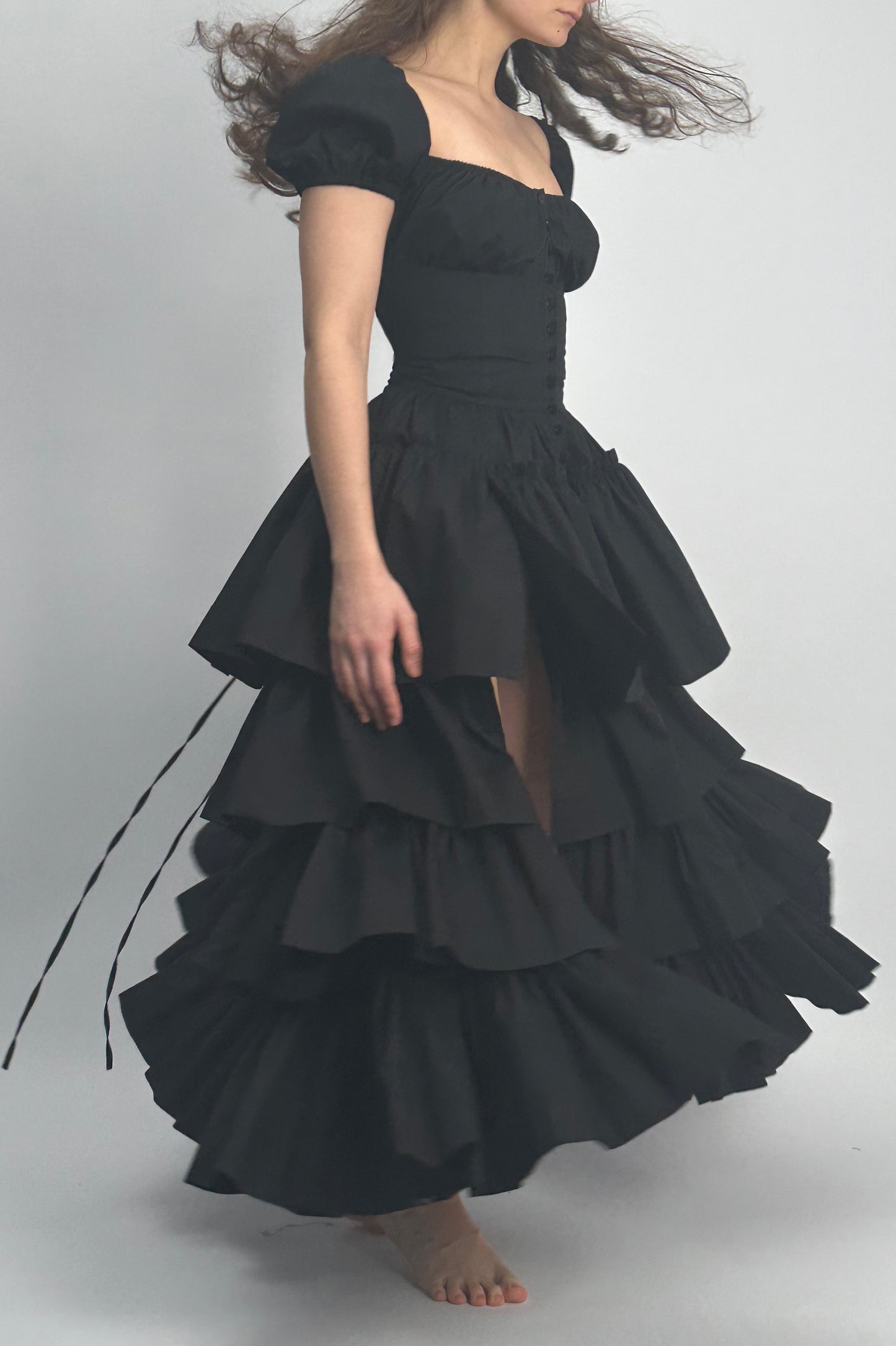 Drama detachable skirt 2 in 1 dress