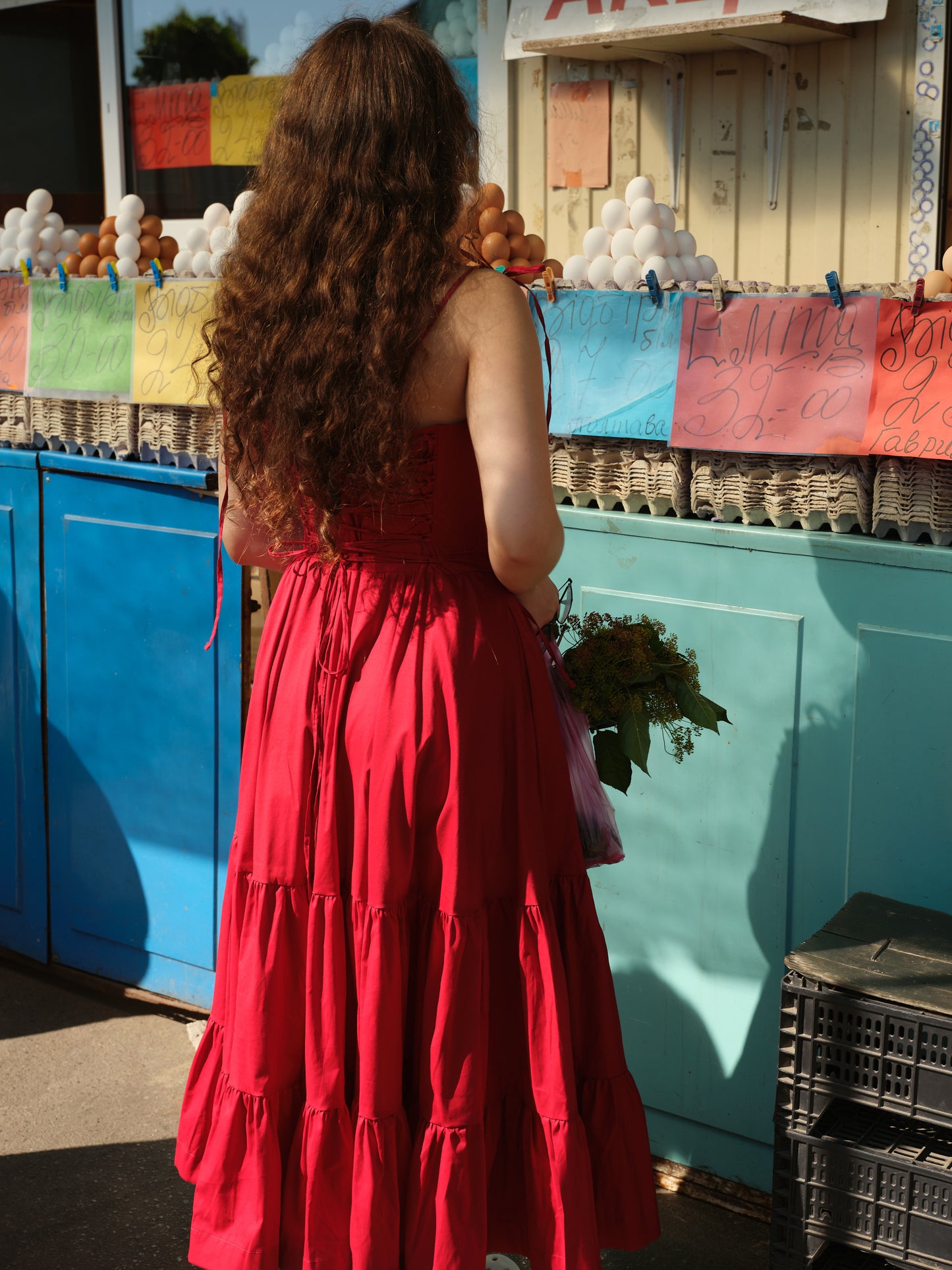 Podolianochka summer milkmaid dress