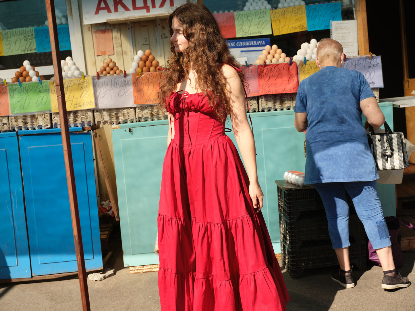 Podolianochka summer milkmaid dress
