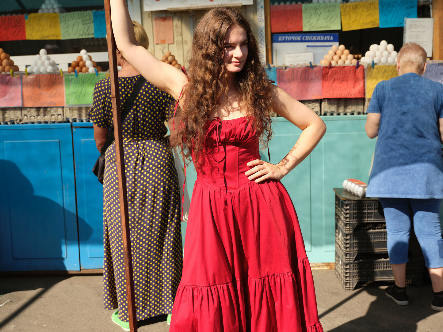 Podolianochka summer milkmaid dress