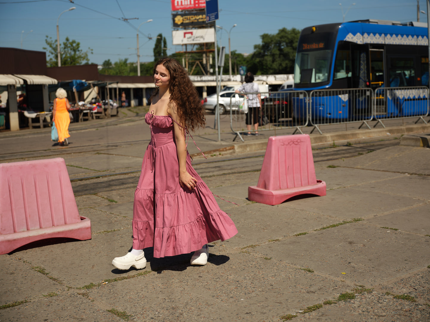 Podolianochka summer milkmaid dress