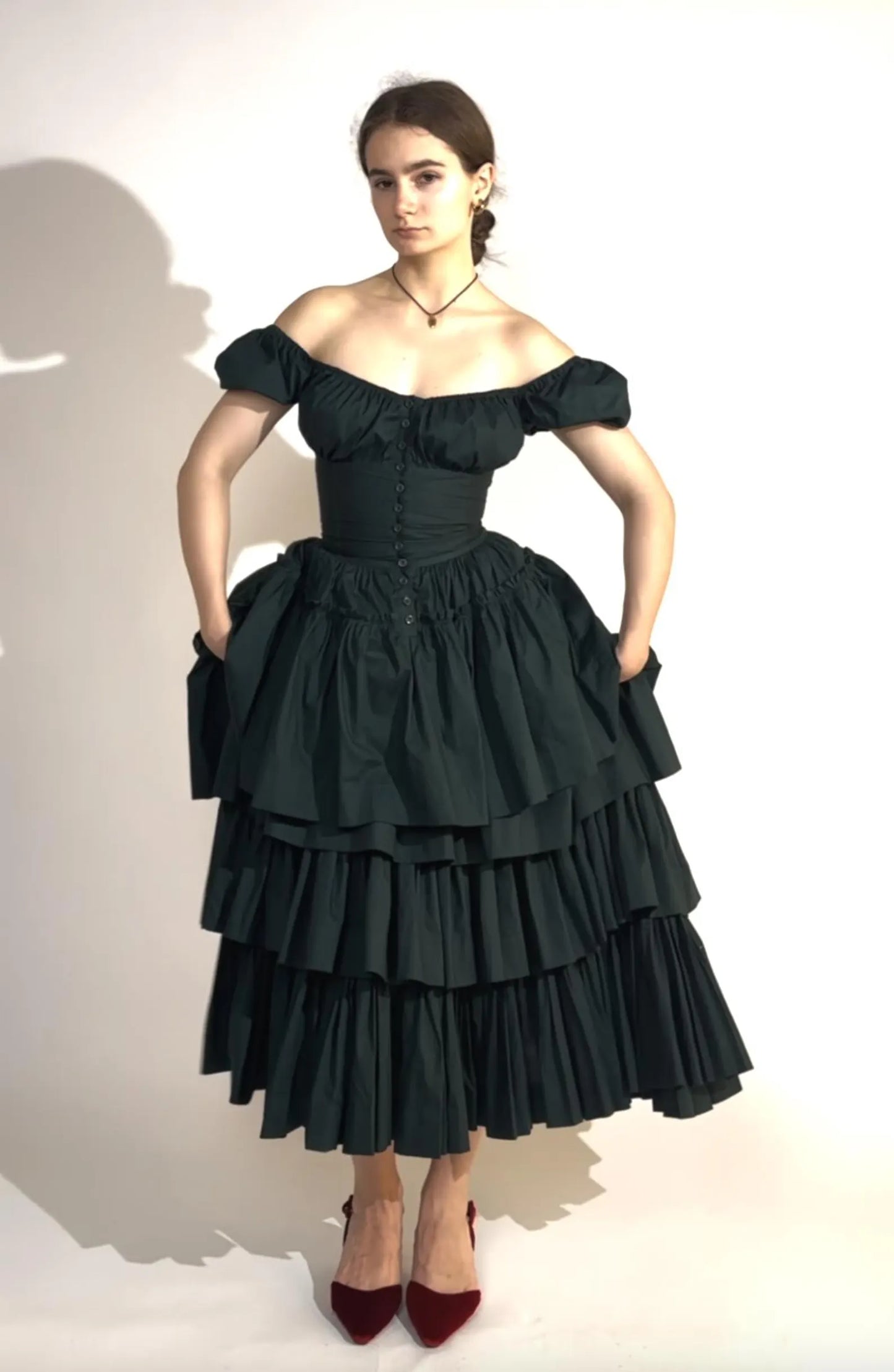 Drama detachable skirt 2 in 1 dress