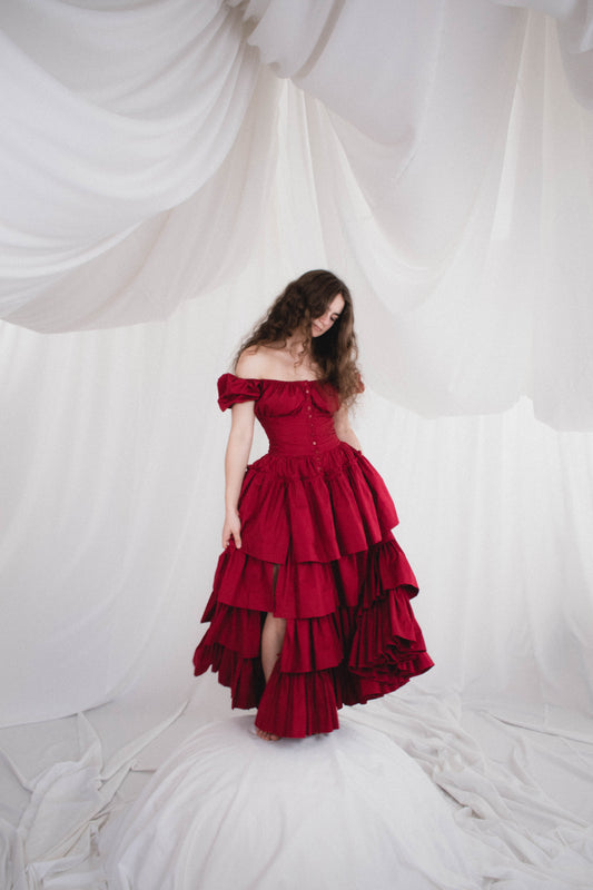 Drama detachable skirt 2 in 1 dress