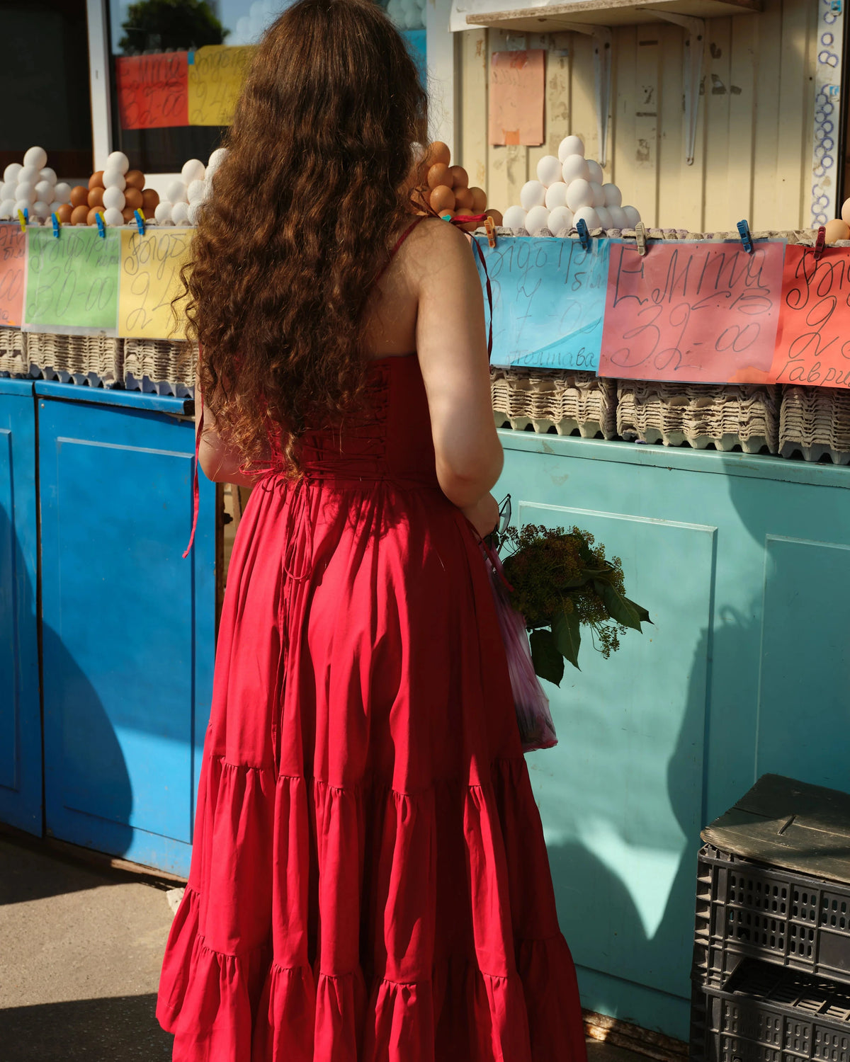 Podolianochka summer milkmaid dress