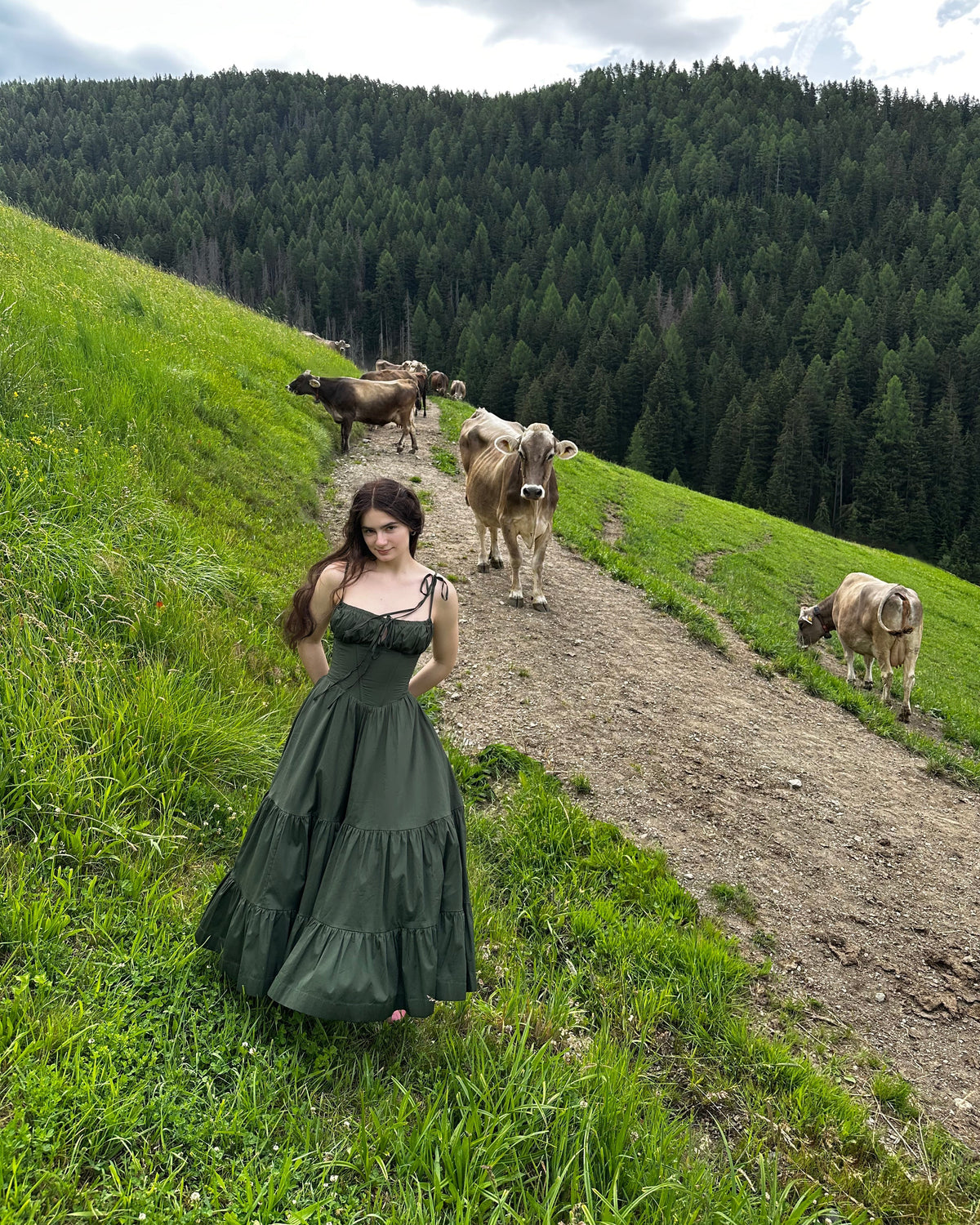 Podolianochka summer milkmaid dress