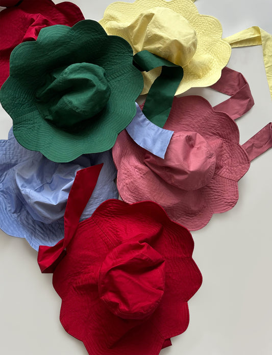 Panama flower hat sun cotton
